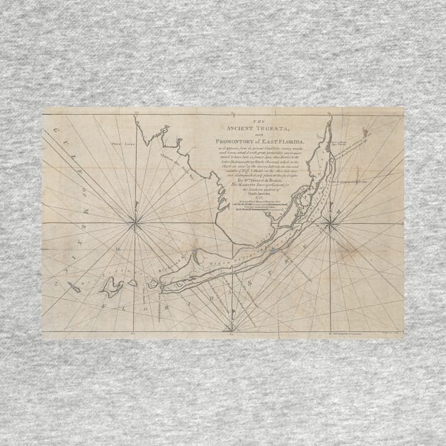 Vintage Map of The Florida Keys (1771) (2) by Bravuramedia